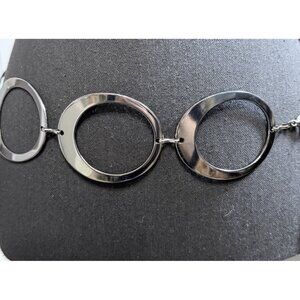 Metal Loop Ring Belt Women's 32" to 40" Lobster Claw Hook Silver Light Gunmetal